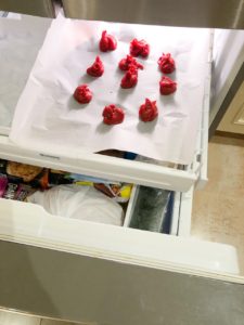 place pan in freezer
