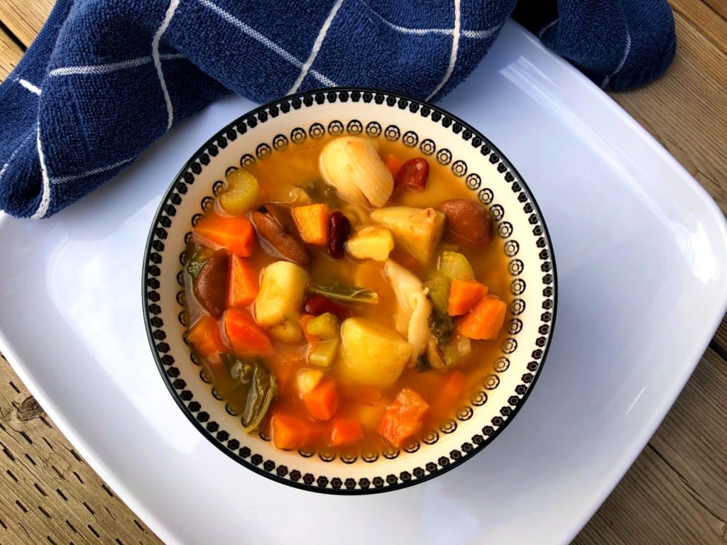 hearty mixed bean soup